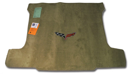 C6 Corvette Cashmere Cargo Mat with C6 Logo - Coupe