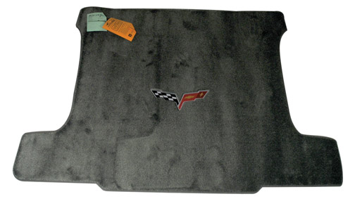 C6 Corvette Gray Cargo Mat with C6 Logo - Coupe