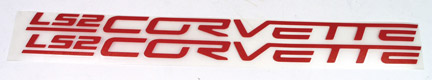 2005-2007 C6 Corvette LS2 Fuel Rail Lettering - Red