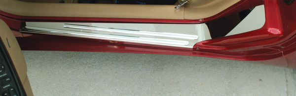 Outer Door Sill Covers - Polished Stainless Steel, C5 Corvette with NO Logos