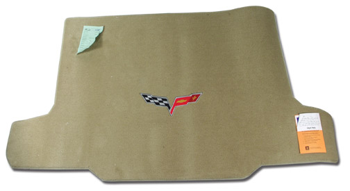 C6 Corvette Cashmere Cargo Mat with C6 Logo - Convertible