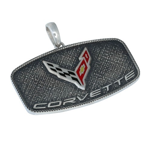 C8 Corvette  C8 Corvette Pendant, Sterling Silver