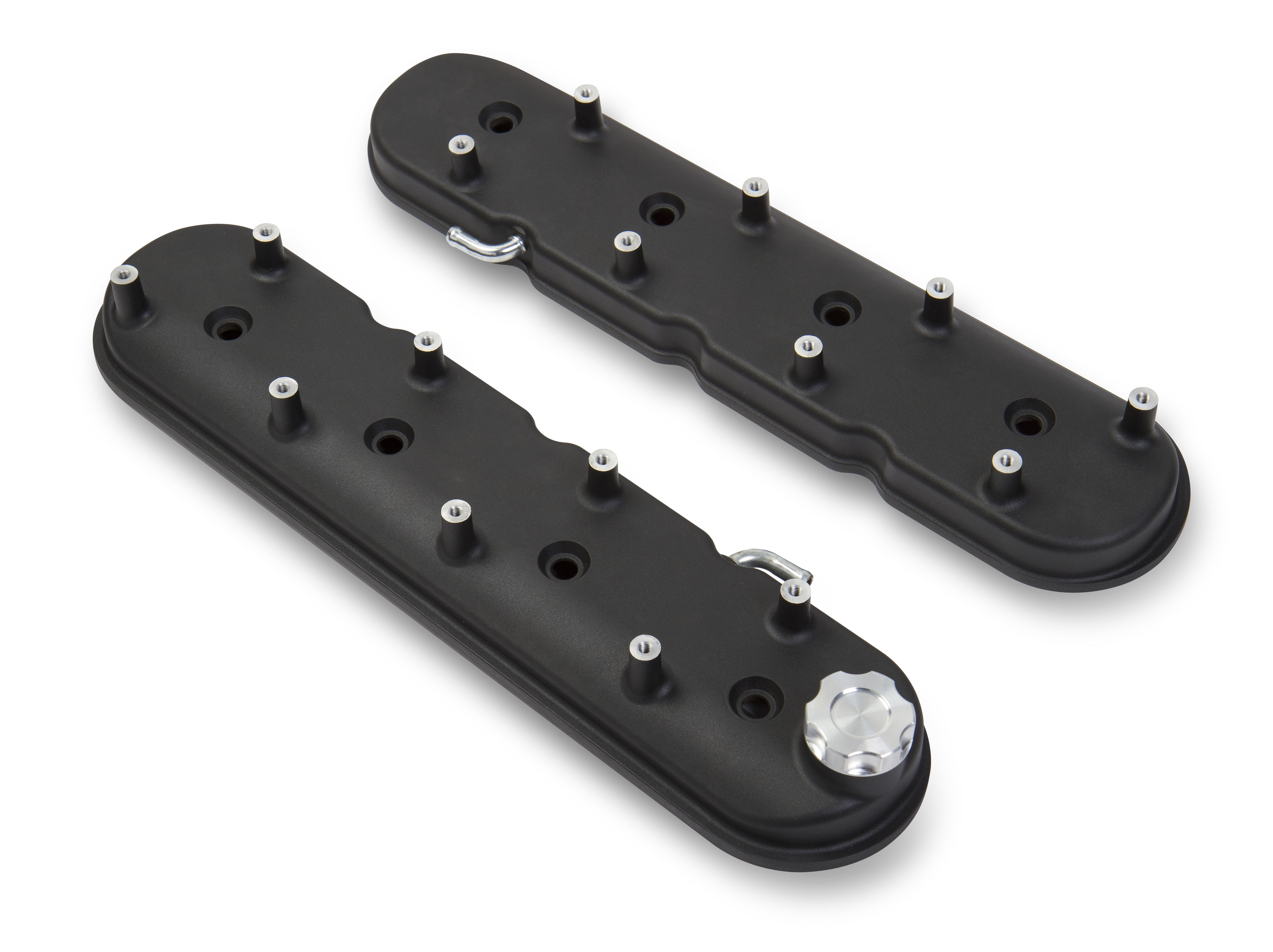 Holley 241-91 GM LS Aluminum Valve Covers Black Krinkle Finish