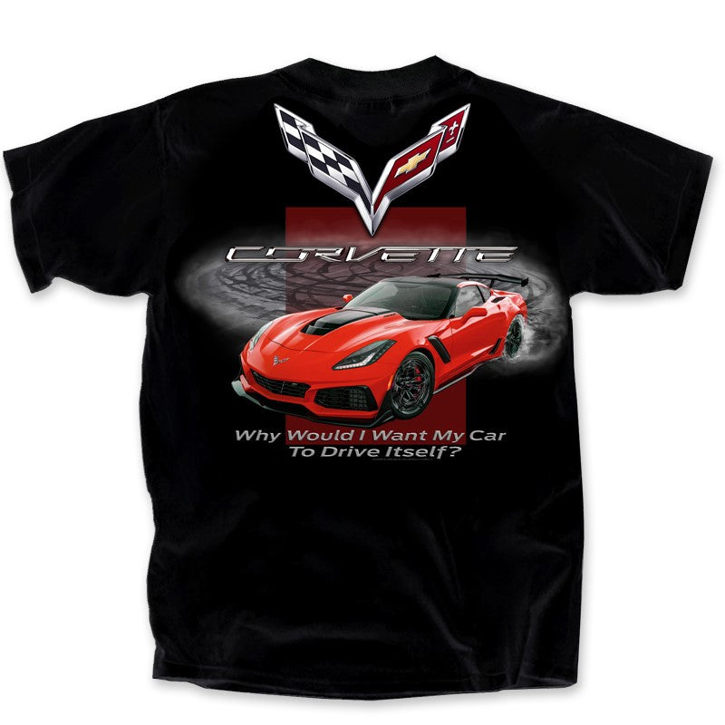 Corvette Drive Itself Tee Shirt - Black : C7