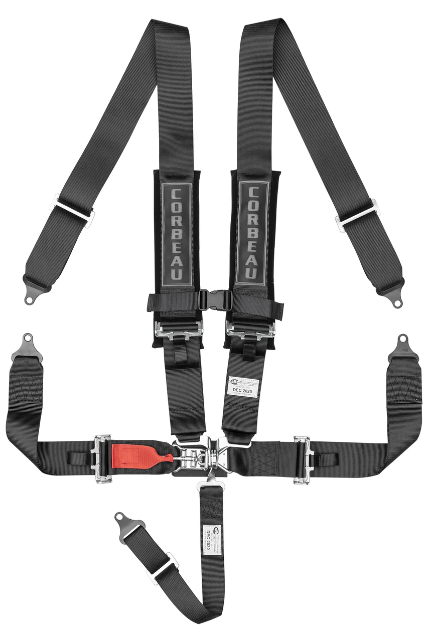 Corvette Corbeau 5 point 3" Racing Harness Belts, Latch & Link, SFI Certified