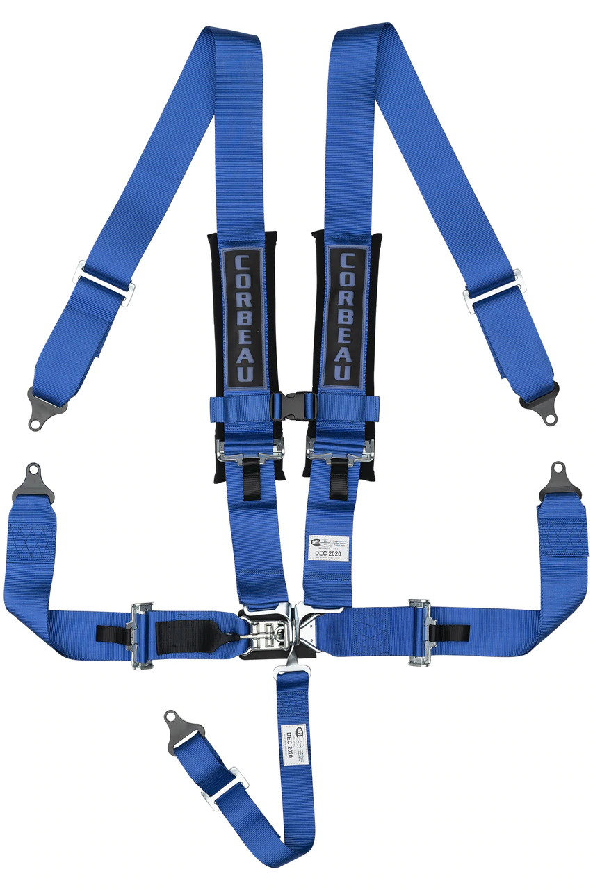 Corbeau 3-Inch Racing Harness Belts, Blue 5-Point Latch & Link, LL53005B