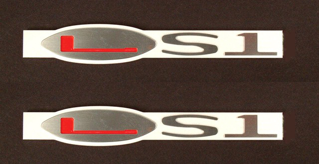 LS1 Billet Aluminum Emblem - Pair of Emblems  Corvette and others