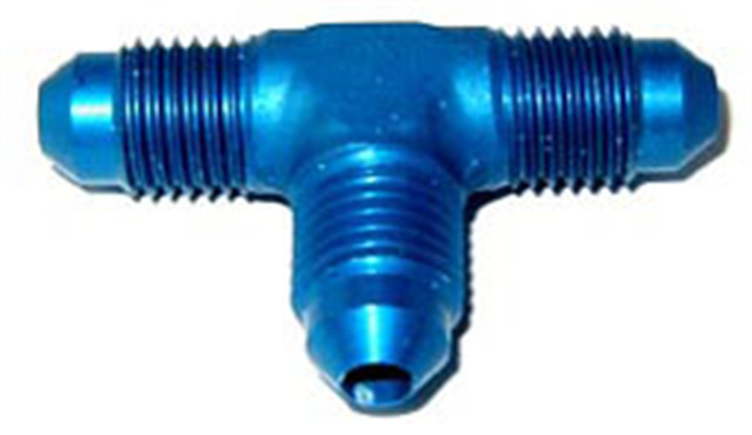 Fuel Hose Fitting, NOS Fittings NOS, 4AN FLARE TEE-BLUE