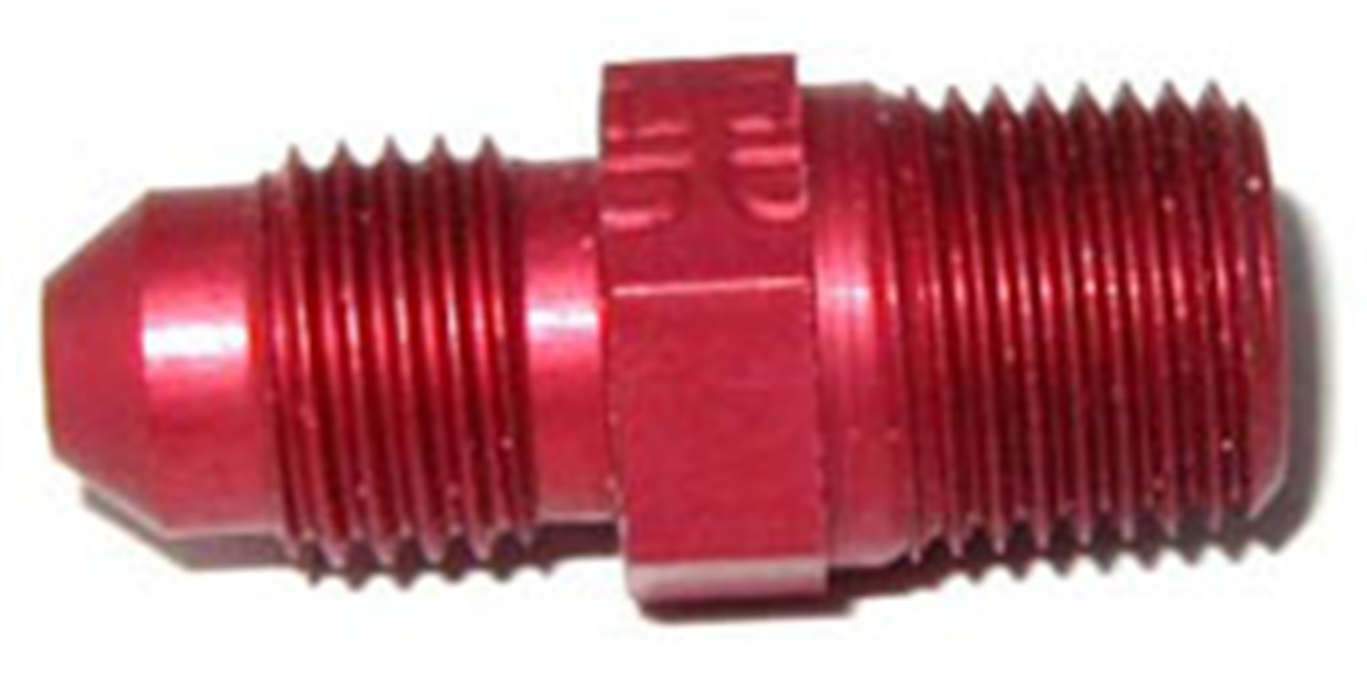 Fuel Hose Fitting, NOS Fittings NOS, 3AN-1/8NPT ADAPTOR RED