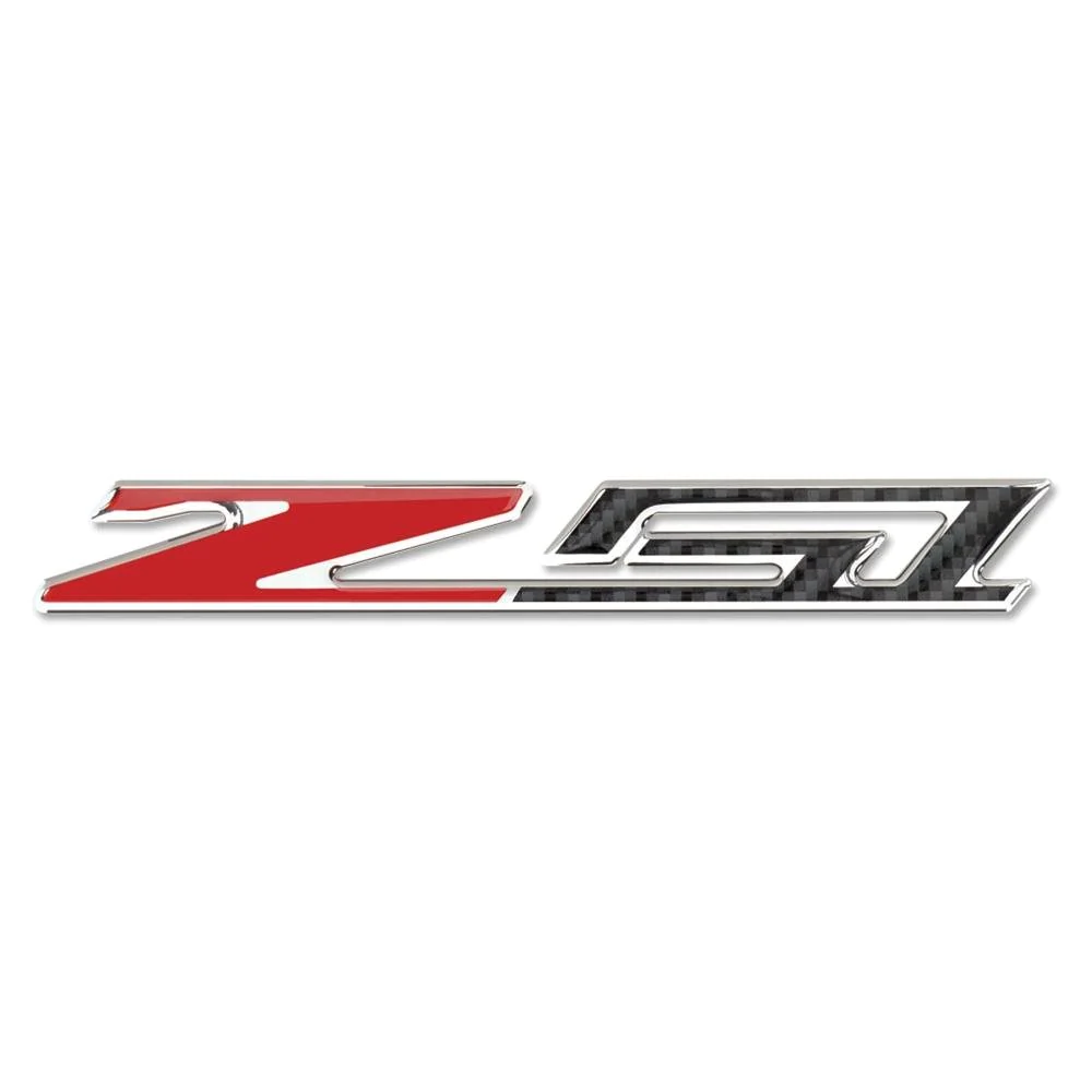 Corvette C7 Z51 Badge/Emblem, Domed, Carbon Fiber Look w/Chrome Trim: C7 Stingray