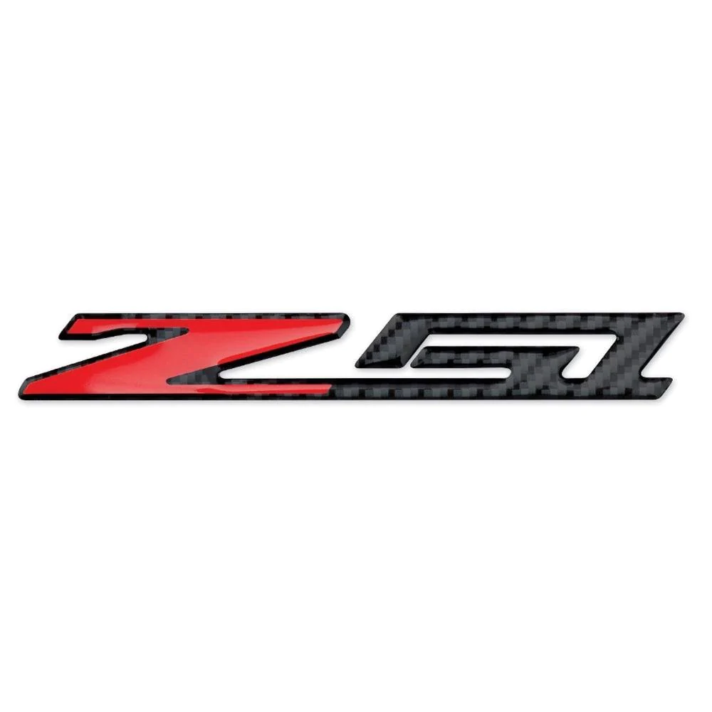 Corvette C7 Z51 Badge/Emblem, Domed, Carbon Fiber Look: C7 Stingray Z51