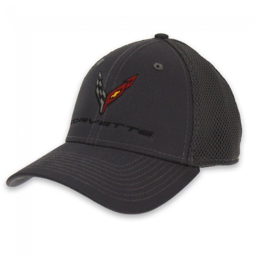 Corvette C8 New Era Stretch-Mesh Cap, Charcoal