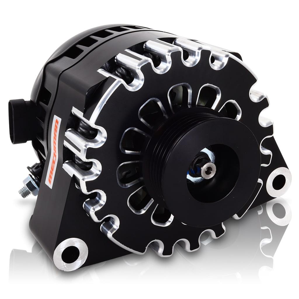 C5 / C6 Corvette Alternator, 220 amp, 12V, S Series Billet Racing, Black Anodized