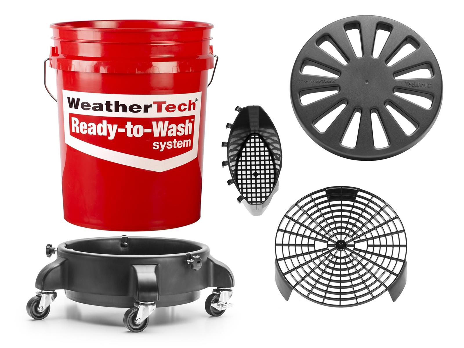 Ulitmate Car Care, Weathertech Bucket, Liquid Protectants Techcare NA Ready-To-Wash System NA Rolling Dolly; Bucket