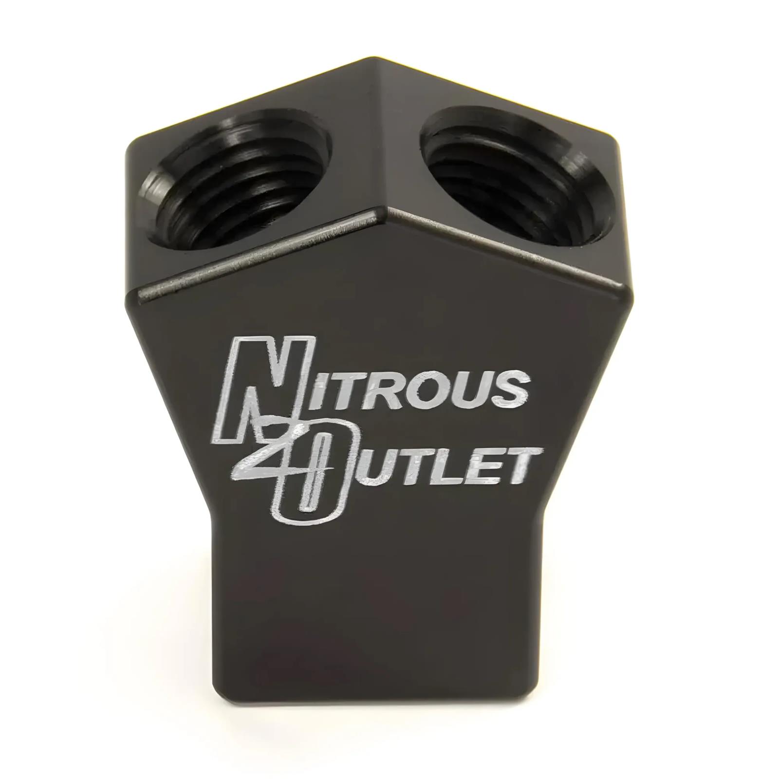 1/4 Inch NPT High Flow Y Distribution Block 1 Female in/ 2 Female out/ Nitrous O