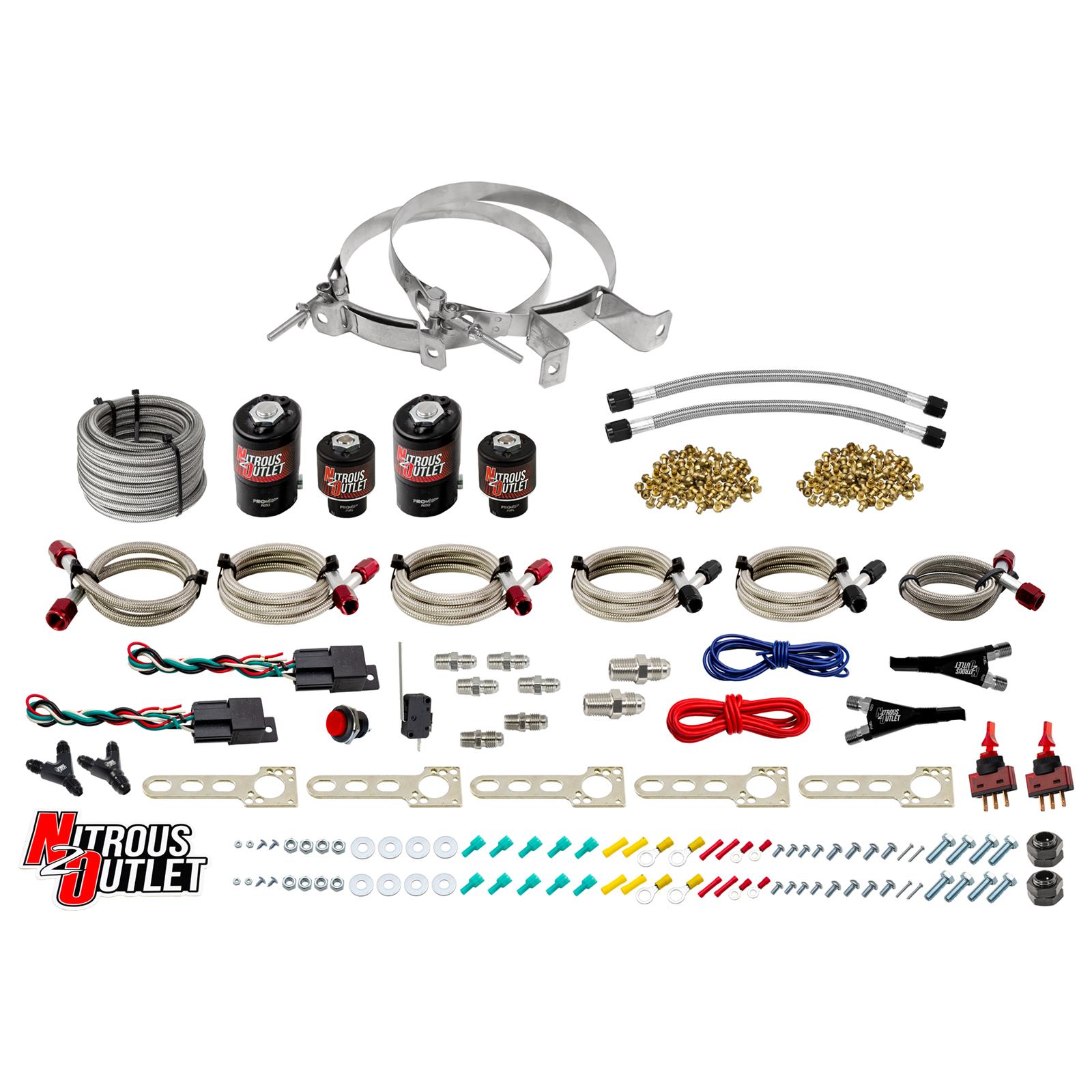 GM EFI Dual Stage Single Nozzle System Gas/E85 5-55psi 35-200 HP No Bottle Nitro