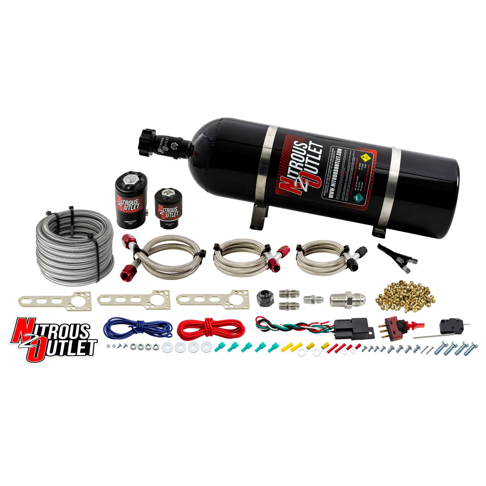 Nitrous Outlet Dodge EFI Single Nozzle System - Gas/E85 (5-55psi)(35-200HP)(15lb