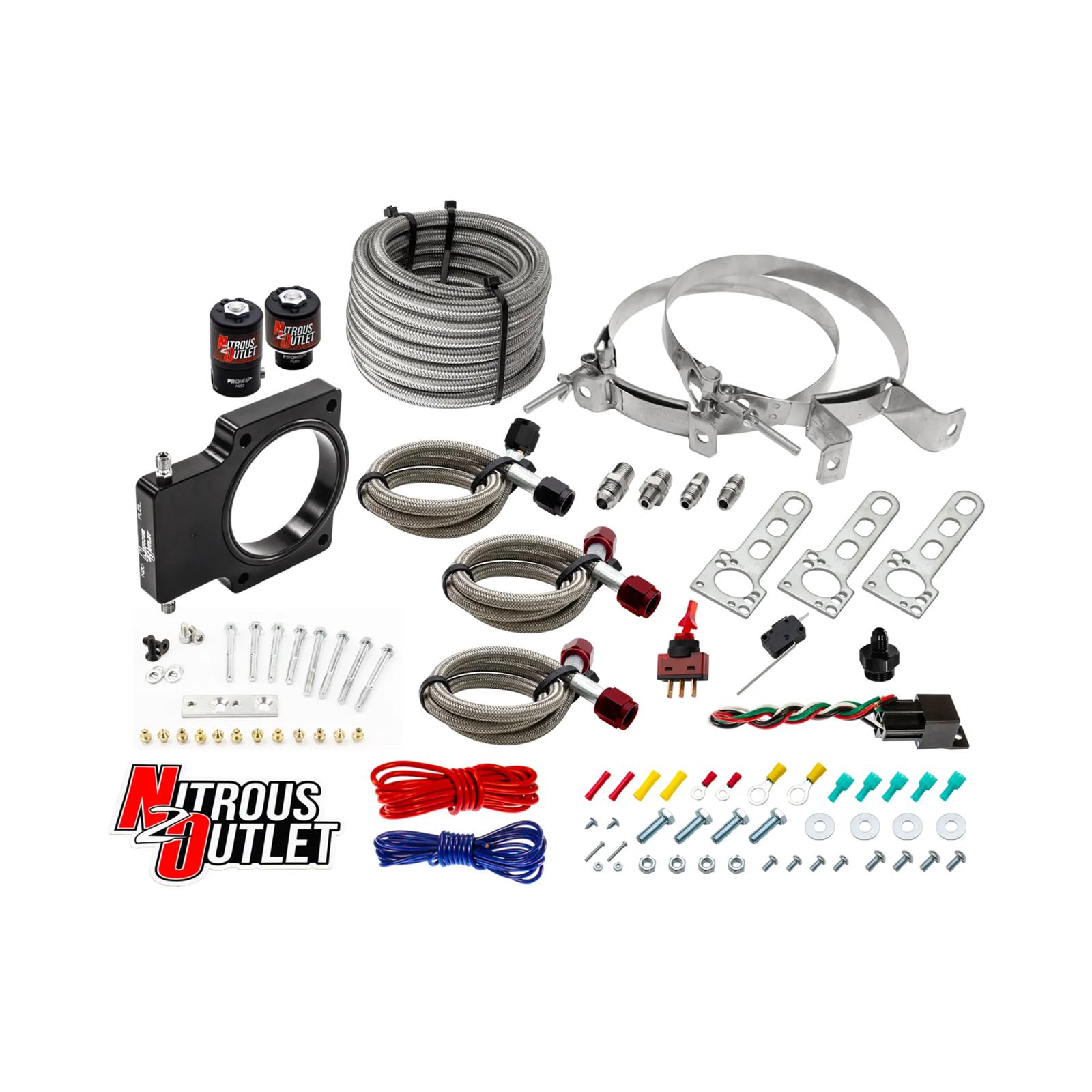 Nitrous Outlet GM 90mm LSX Truck Plate System - Gas/E85 (5-55psi)(50-200HP)(No B