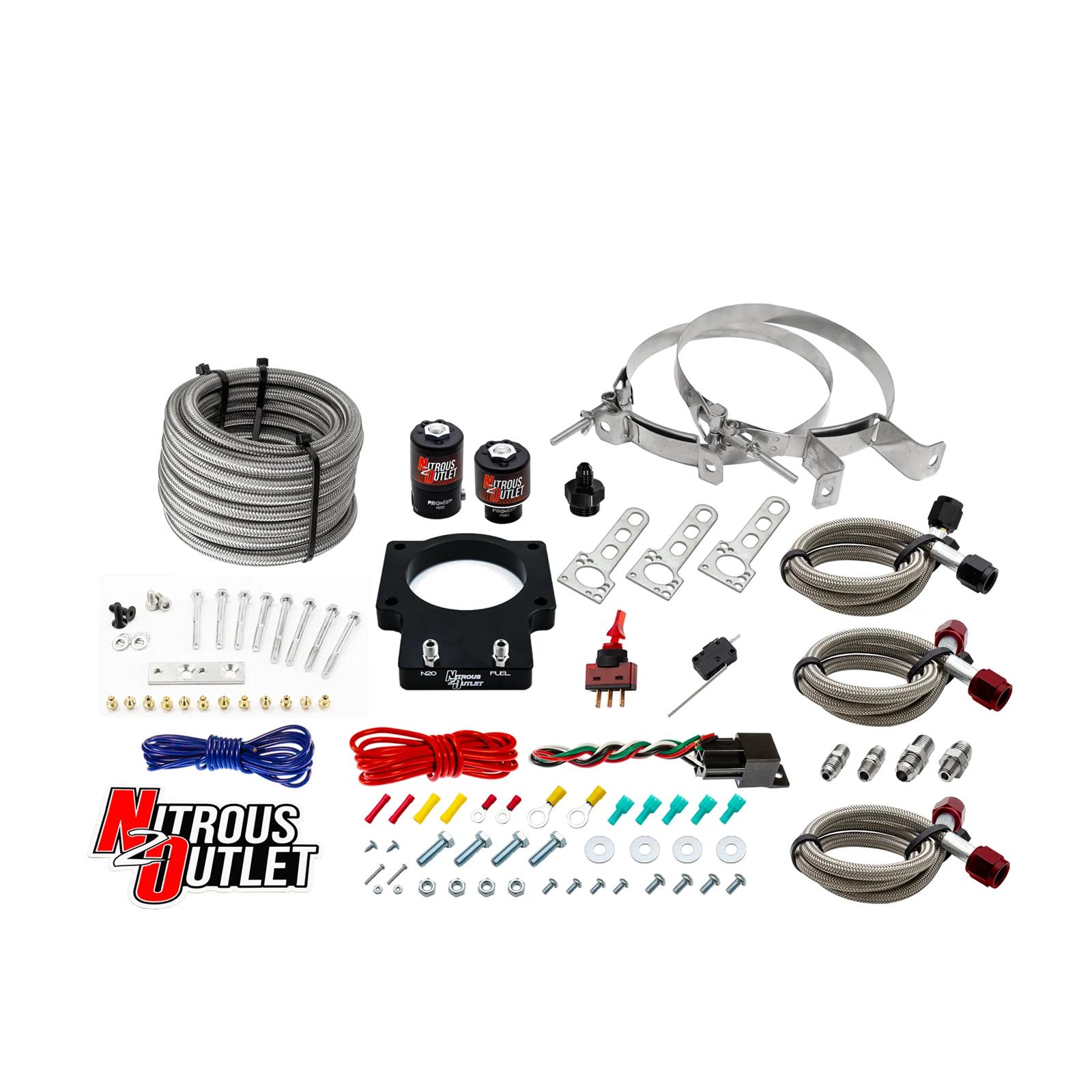 Corvette 90mm LSX Plate System Gas/E85 5-55psi 50-200 HP No Bottle For 97-04 Cor