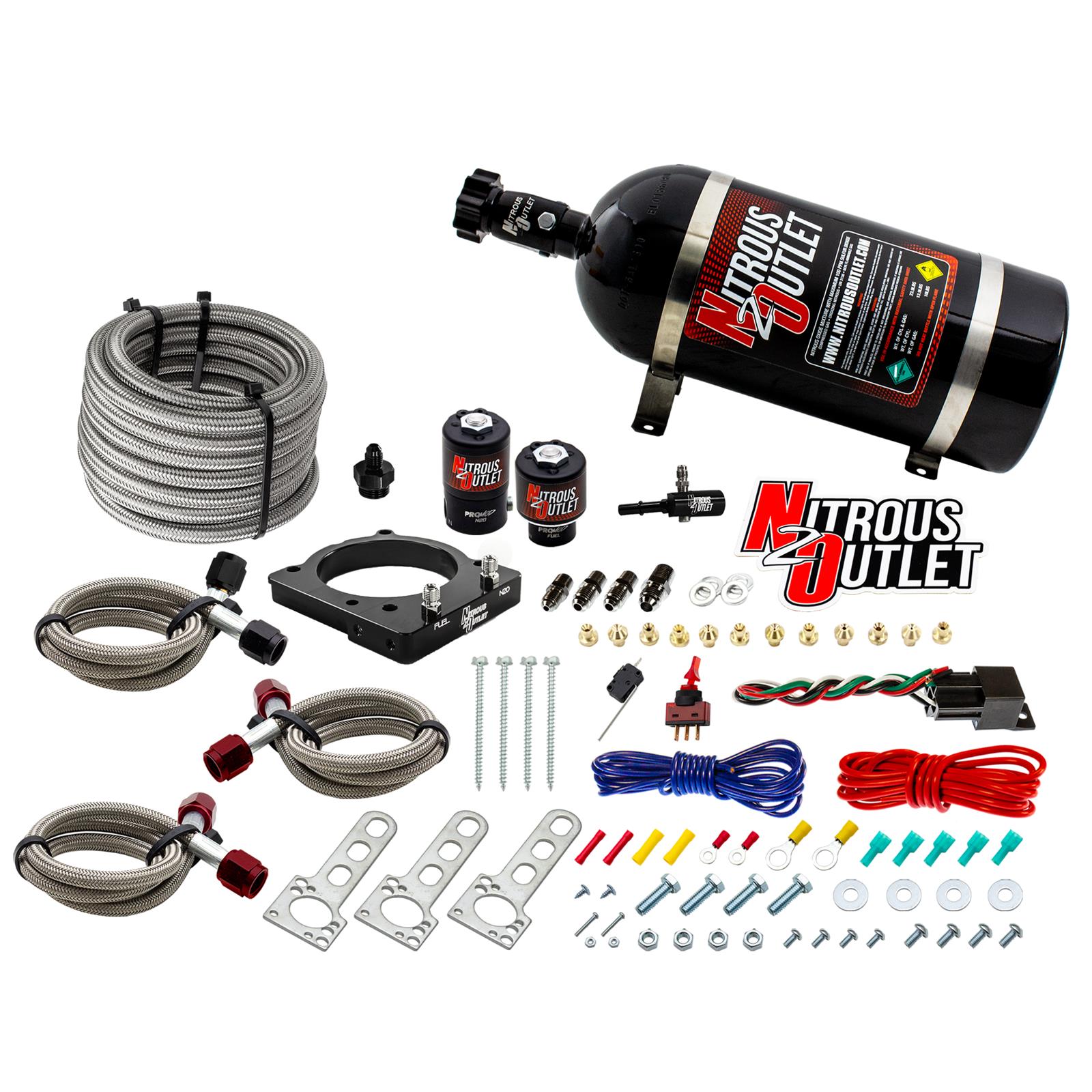 Nitrous Outlet Dodge 85mm 6.4L Hemi Plate System - Gas/E85 (5-55psi)(50-200HP)(1