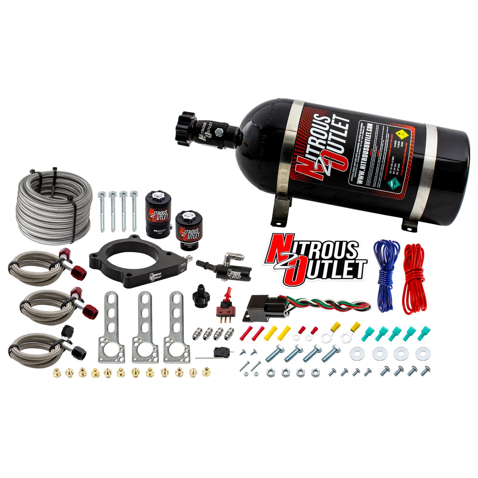 11-17 5.0 Mustang/5.0 F-150 Plate System Gas/E85 5-55psi 50-200 HP 10lb Bottle N