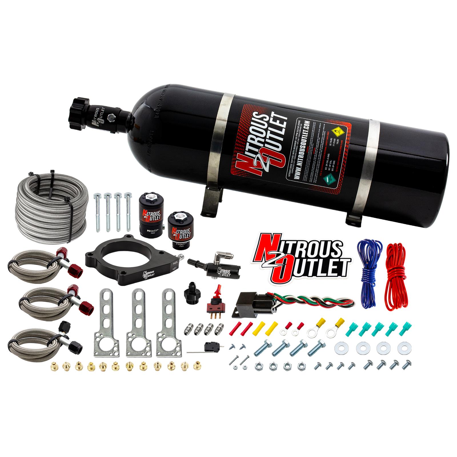 11-17 5.0 Mustang/5.0 F-150 Plate System Gas/E85 5-55psi 50-200 HP 15lb Bottle N