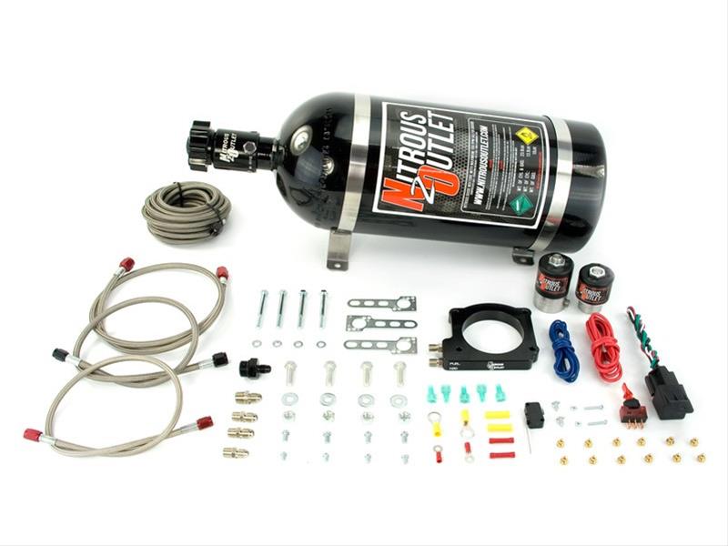 10-15 V6 Camaro Plate System Gas/E85 5-55psi 50-200 HP 12lb Bottle Nitrous Outle