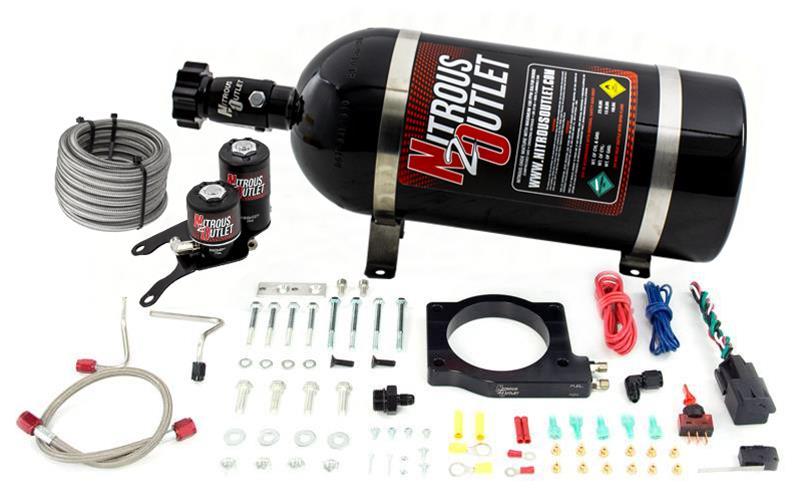 12-15 Camaro ZL1 Hard-line Plate System Gas/E85 5-55psi 50-200 HP 10lb Bottle Ni