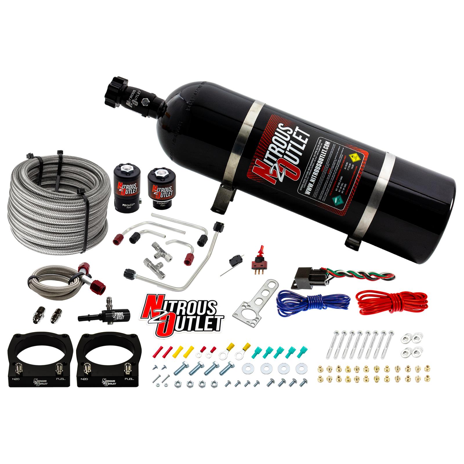Nitrous Outlet Dodge 2008-2017 Viper Hard-lined Plate System - Gas/E85 (5-55psi)