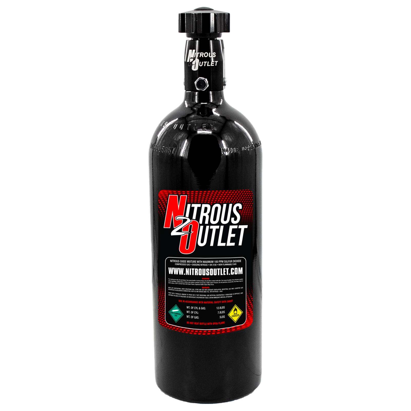5lb Nitrous Bottle .508 ID Billet Valve Nitrous Outlet