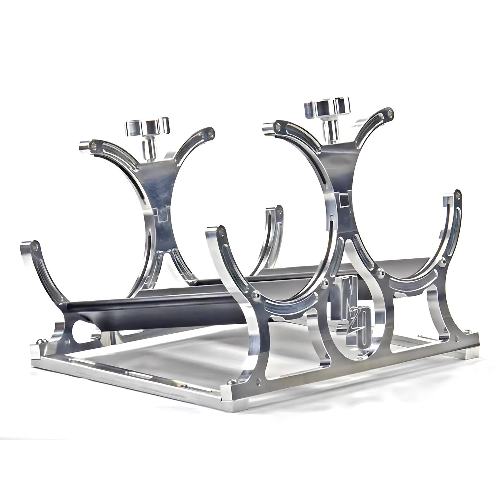 Dual Billet Heated Horizontal Mount Bottle Bracket 10lb/15lb Nitrous Outlet