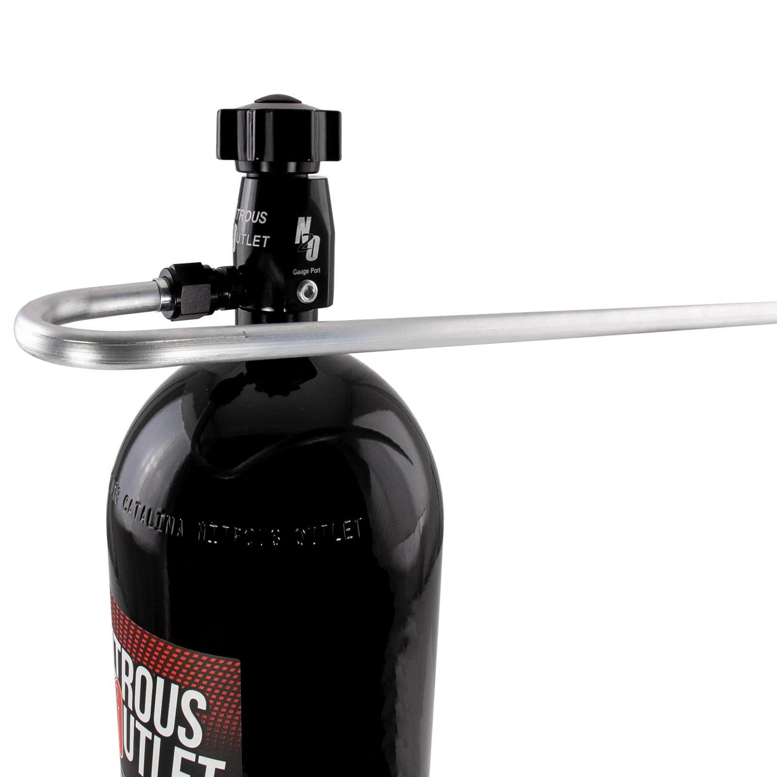 180 Degree Aluminum Pressure Relief Tube Black 8AN B-Nut Nitrous Outlet