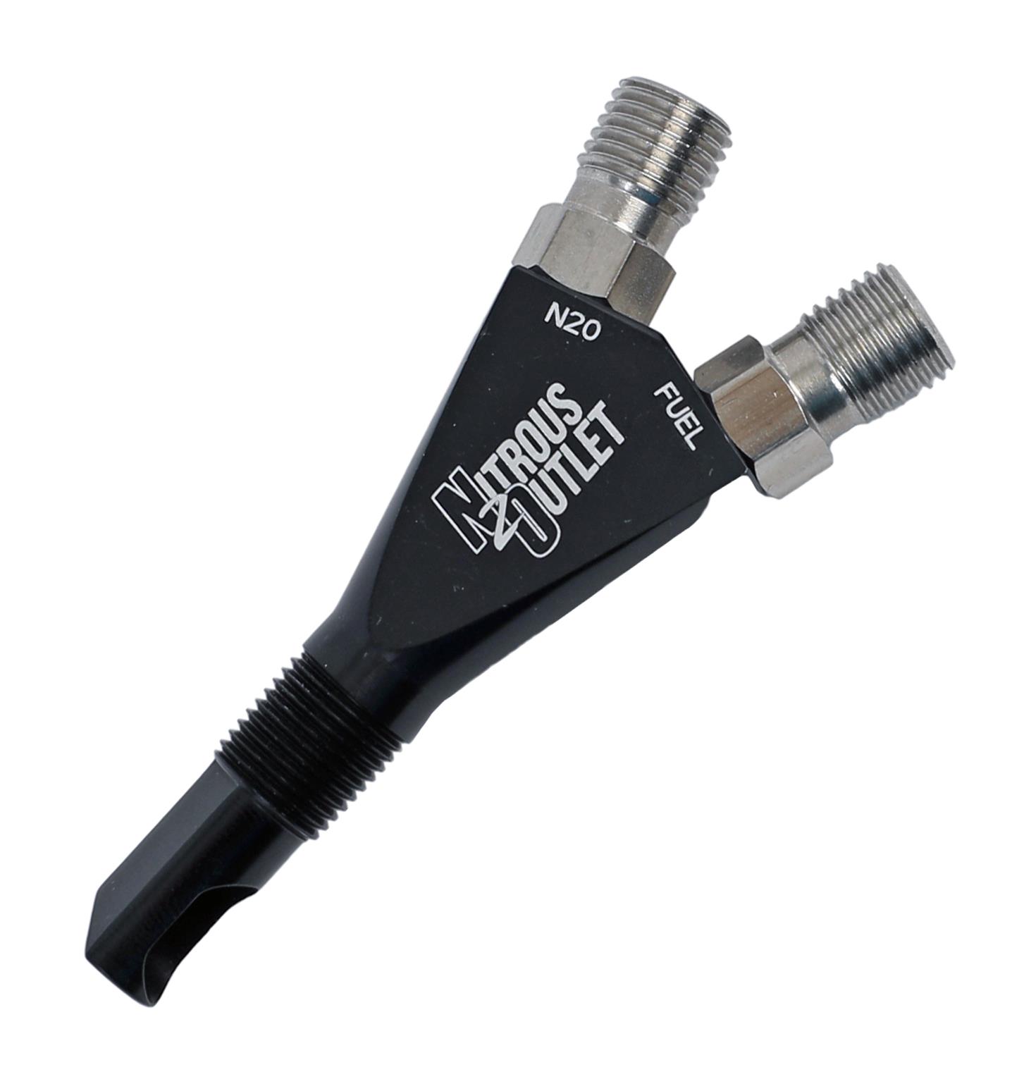 1/8 Inch NPT Wet Nitrous Nozzle 90 Degree Discharge Aluminum Nitrous Outlet