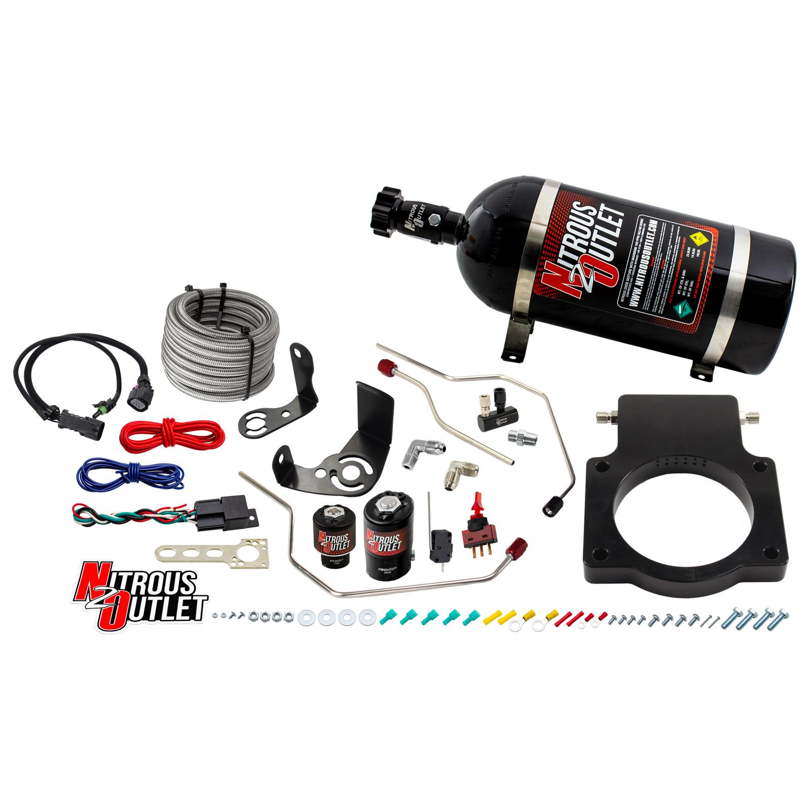 90mm 10-15 Camaro Hard-line Plate System Gas/E85 5-55psi 50-200 HP 10lb Bottle N