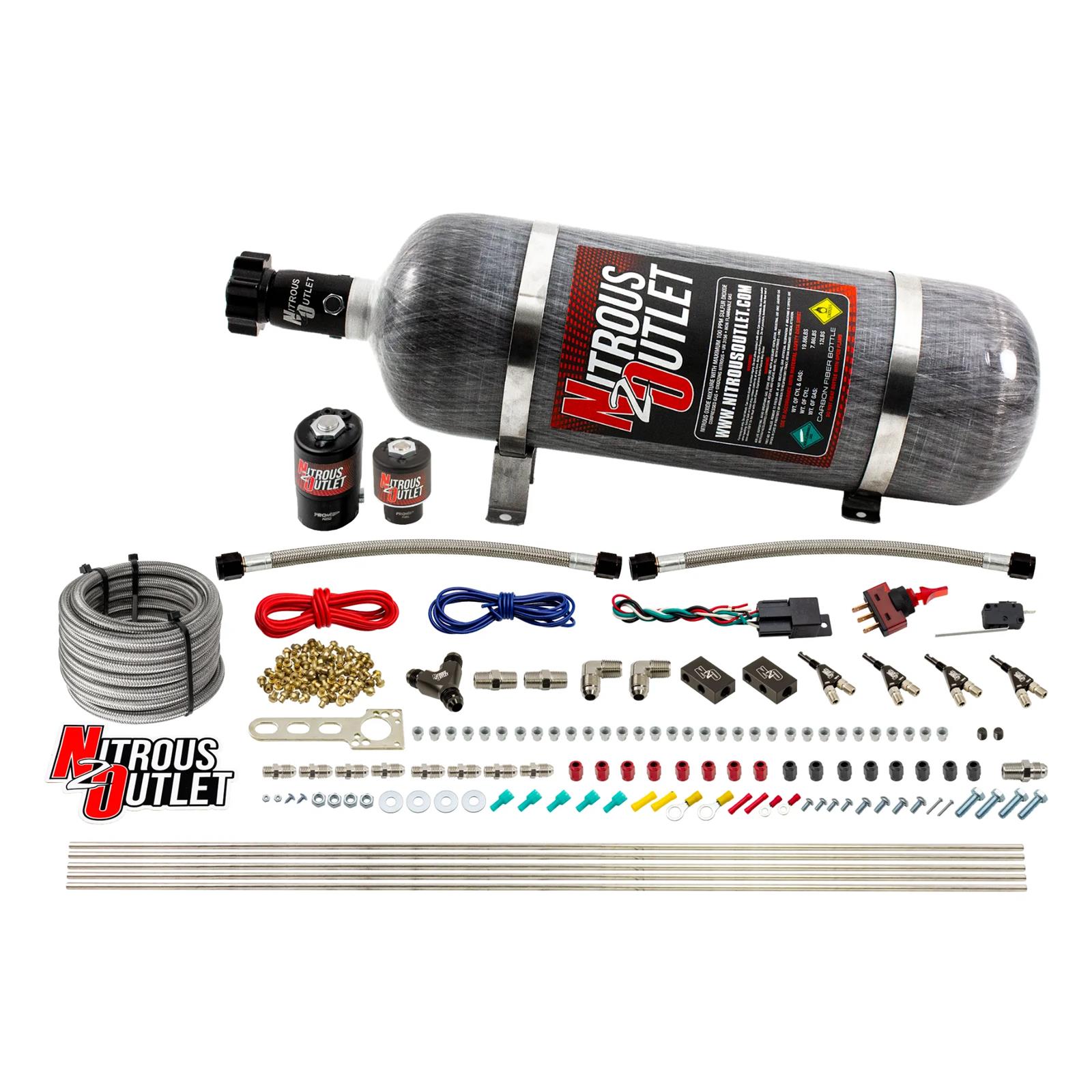 Nitrous Outlet 4 Cylinder Direct Port System - .122 Nitrous Solenoids/.177 Fuel