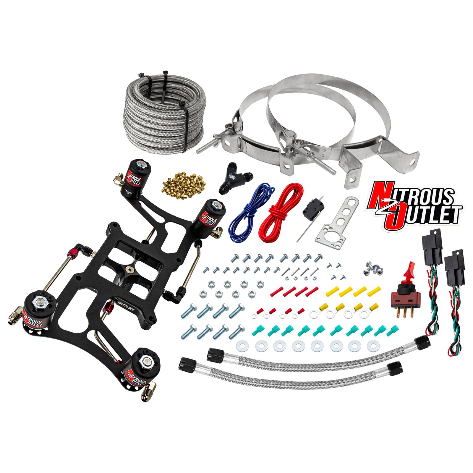 4150 Hornet 3 Dual Stage System Hard-line Two .122 Nitrous Solenoids Two .177 Fu
