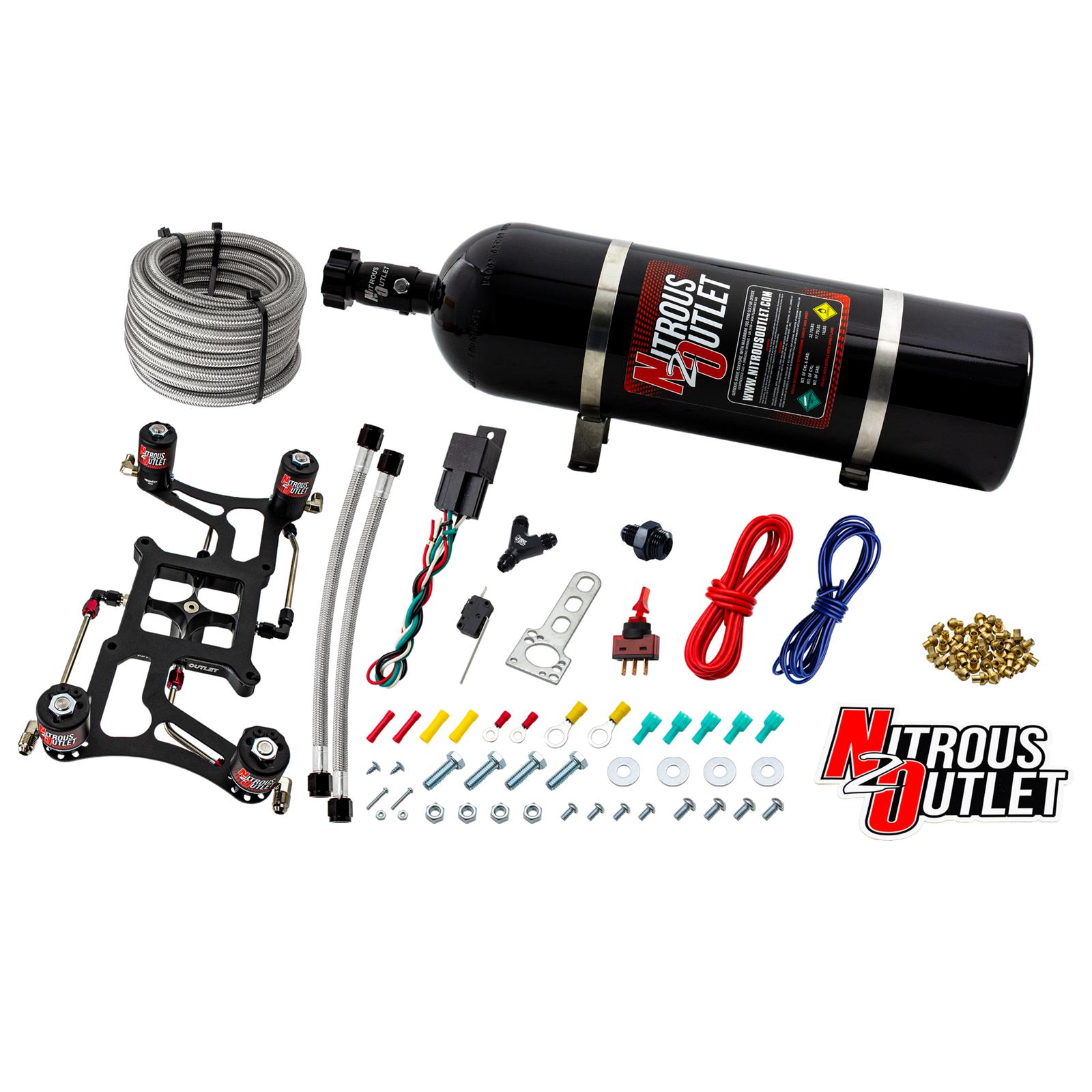 4500 Hornet 3 Dual Stage System Hard-line Two .122 Nitrous Solenoids Two .177 Fu