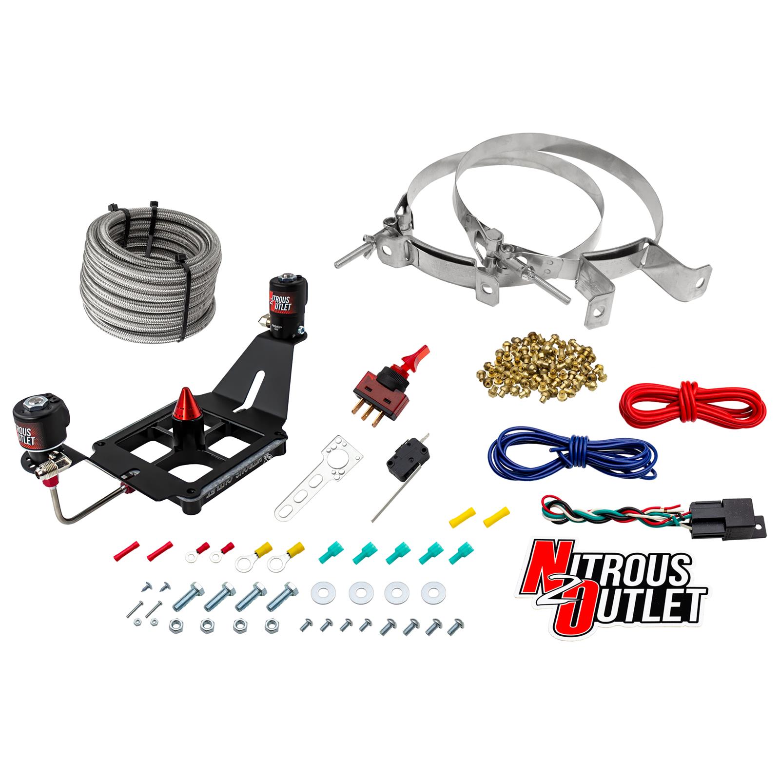 4500 Stinger 3 System Hard-line .122 Nitrous Solenoid .177 Fuel Solenoid Deep Br