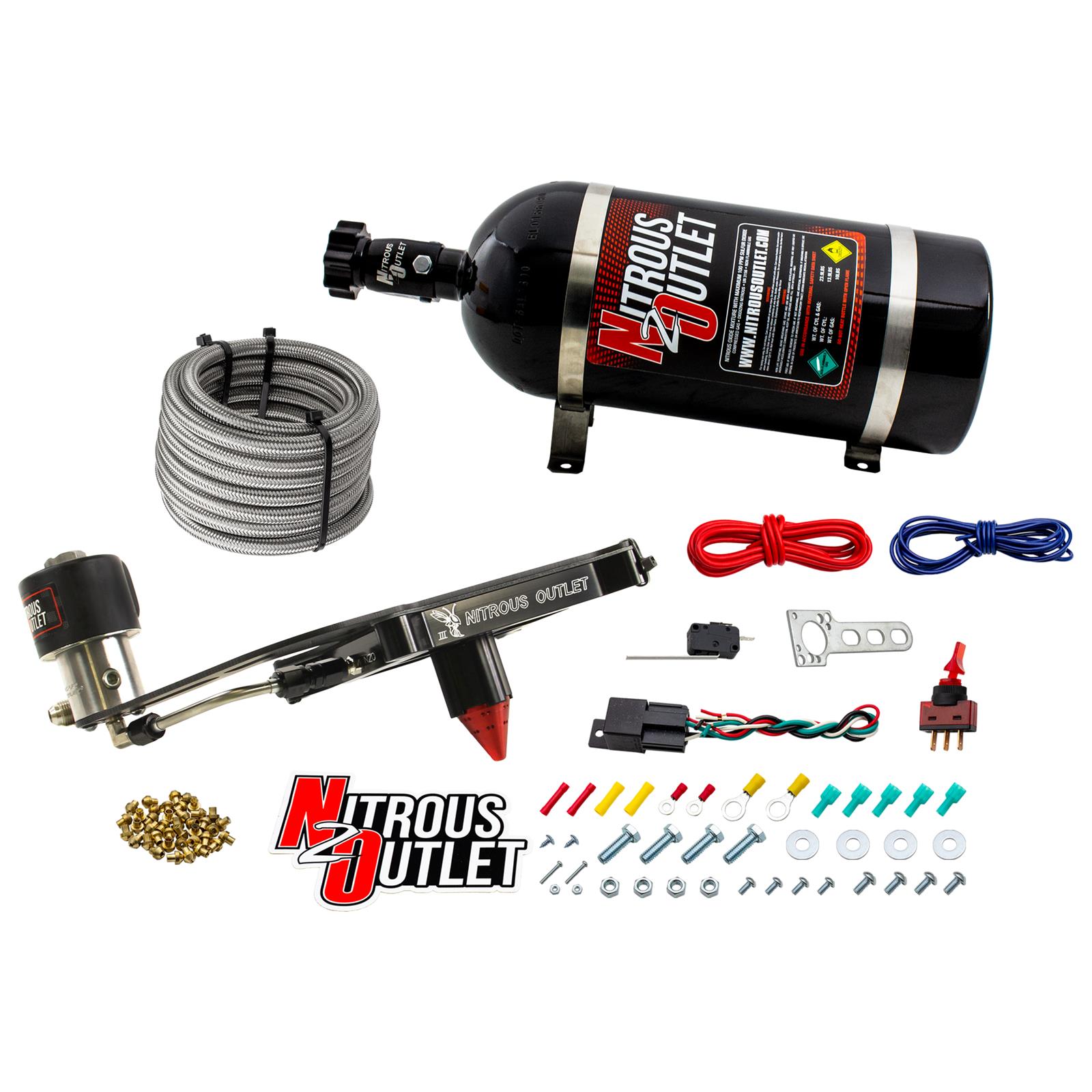 4150 Stinger 3 Dry Race System Hard-line .178 Trashcan Nitrous Solenoid Boomeran
