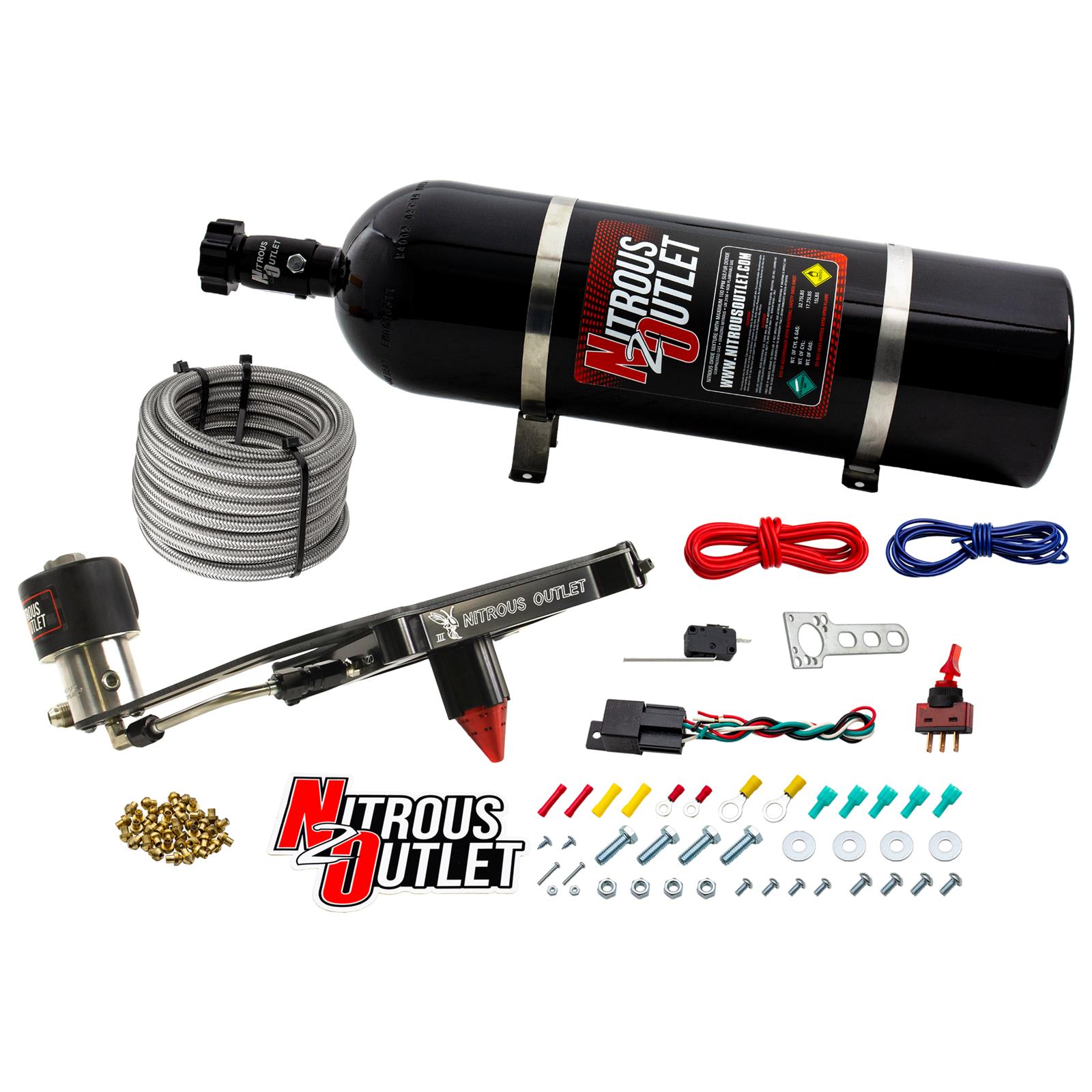 4150 Stinger 3 Dry Race System Hard-line .178 Trashcan Nitrous Solenoid Boomeran
