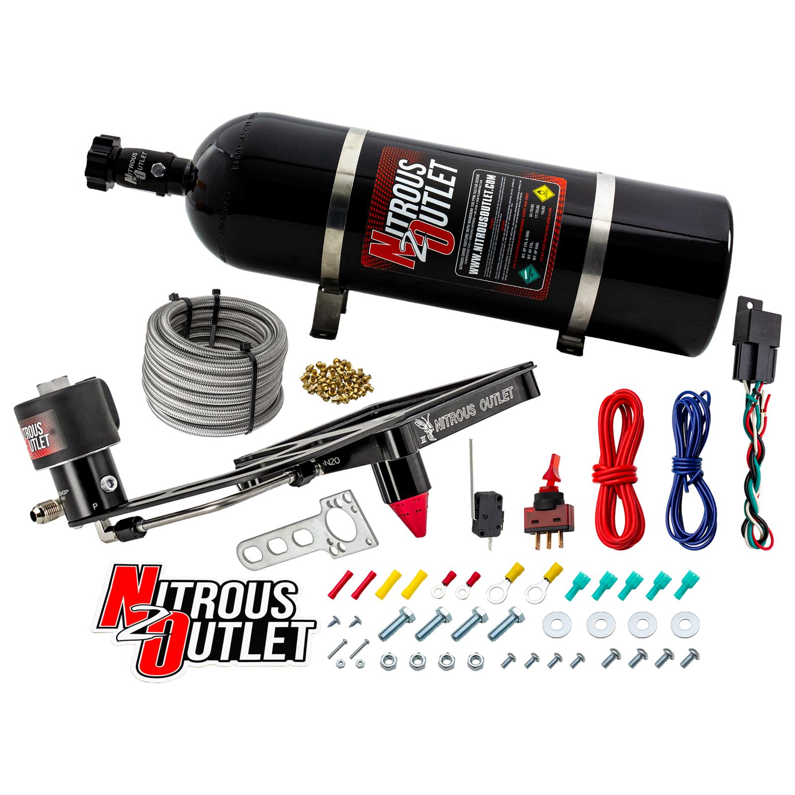 4500 Stinger 3 Dry Race System Hard-line .178 Trashcan Nitrous Solenoid Boomeran
