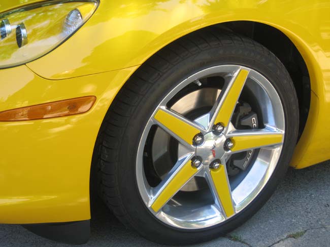 Altec C6 Corvette 2005-2007 Wheel Spoke Faces, Custom Paint Matched or Carbon Fiber Style - Full Set