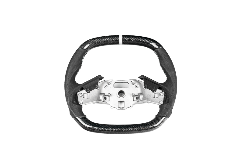 Paragon Performance C8 Z06 Style Corvette Carbon Fiber Steering Wheel, Light Gray