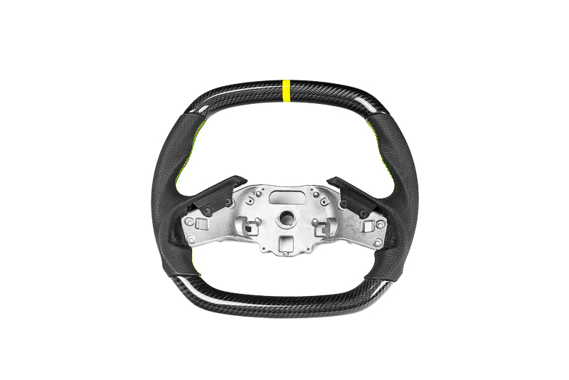Paragon Performance C8 Z06 Style Corvette Carbon Fiber Steering Wheel, Yellow
