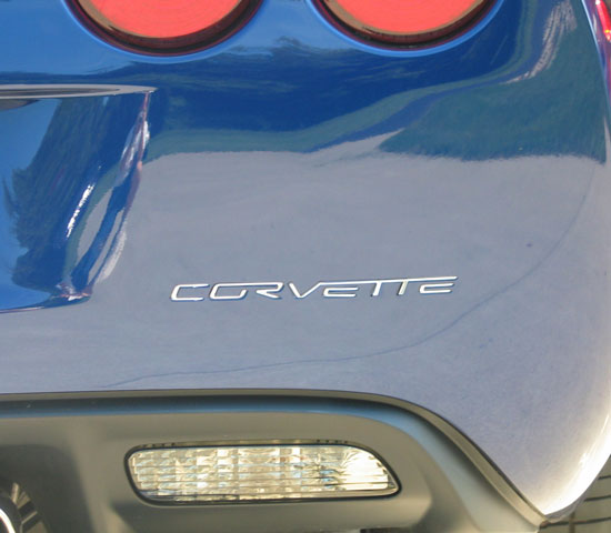 C6 Corvette Rear Bumper Lettering (polyurethane)
