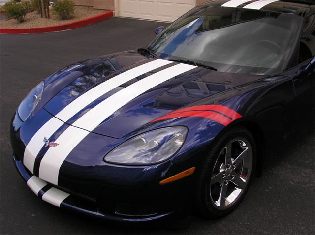 C6, Grand Sport, Z06  Hood Stripe - Racing Stripes, Full Body