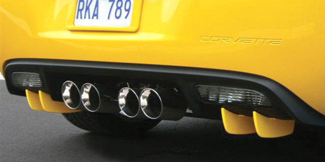 C6 Corvette Rear Aero Diffuser Fins- Set Of 4, Painted