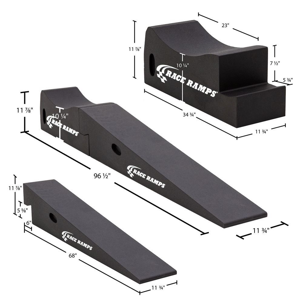 Race Ramps, 96.5" Super Duty Truck Service Ramps – 10.5" Lift for 11" W Tires