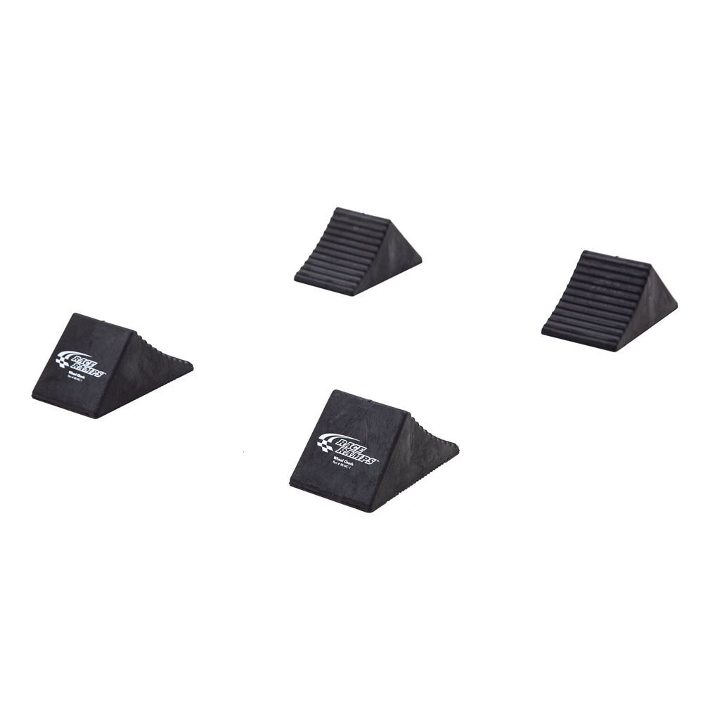 Race Ramps, Rubber Wheel Chocks with Extra Grip - Set of Four