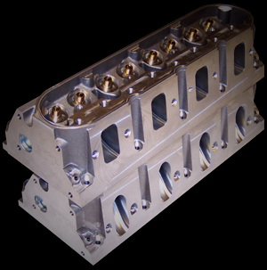 ET Performance LS7 Cylinder Heads assembled and ready to run